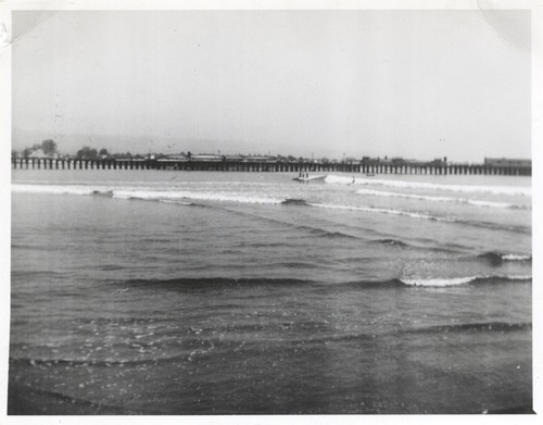 Unidentified surfers at Cowell Beach