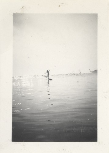 Unidentified surfer at Cowell Beach