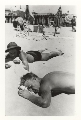 Charley Frans, Fred Hunt at Cowell Beach
