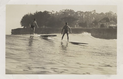 Jack Moore and Don Patterson at Cowell Beach