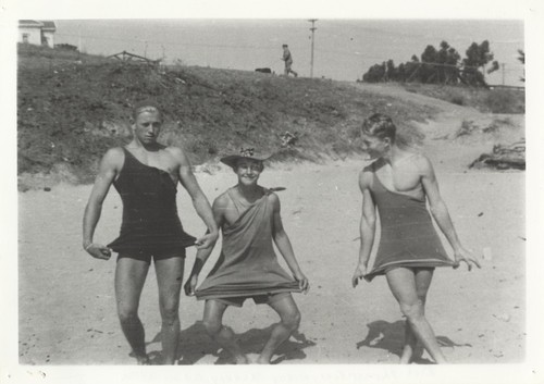 Rich Thompson, Harry Murray, Bob McCullah at Cowell Beach