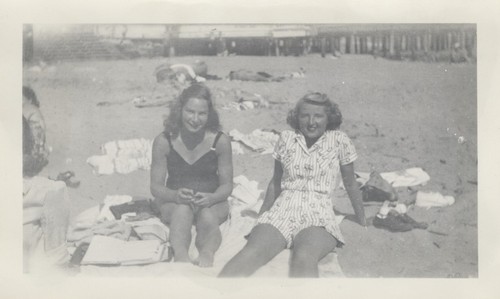 Helen Graham, Virginia Horner at Cowell Beach