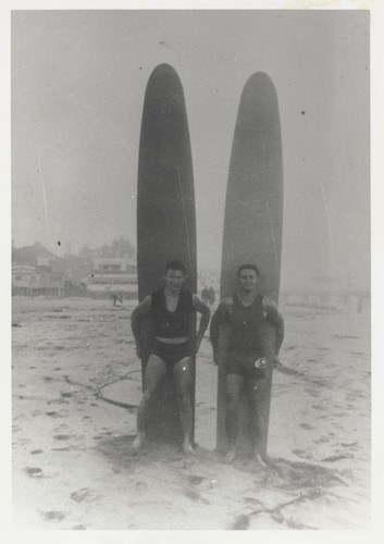 Bill Grace, Dave "Buster" Steward at Cowell Beach