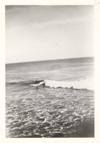 Unidentified surfer at the river point