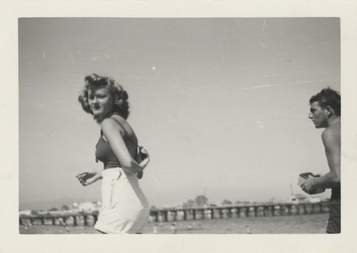 Barbara Merrell, Harry Mayo at Cowell Beach