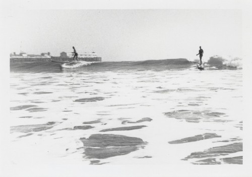 Hal Goody, Dave "Buster" Steward at Cowell Beach