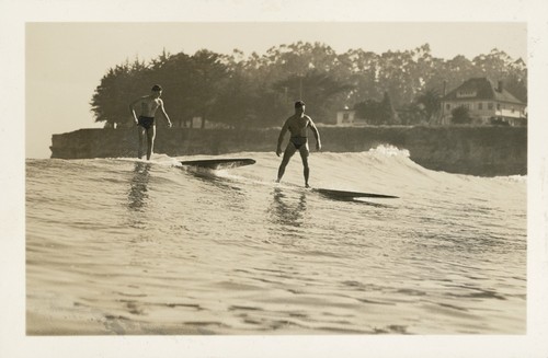 Jack Moore and Don Patterson at Cowell Beach