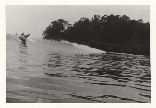 Unidentified surfer at Cowell Beach