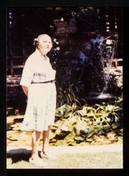 Elizabeth Burbank in Memorial Garden
