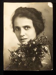 Elizabeth Burbank Portrait with Flowers