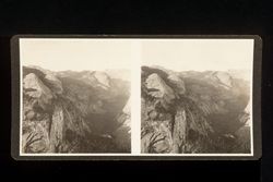 Stereoscope card (Stereographic)--North Dome and Yosemite Valley, Yosemite National Park