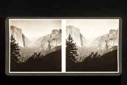 Stereoscope card (Stereographic)--Half Dome and El Capitan, Yosemite National Park