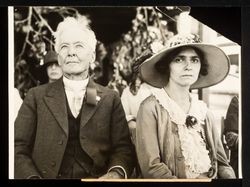 Luther Burbank and Elizabeth Burbank watching parade