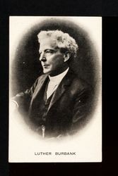Postcard with portrait of Luther Burbank
