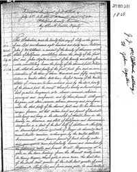 Deed for transfer of land from J. J. McClelland to John Agster, Santa Rosa, California, July 23, 1869