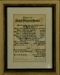 Prayer of St. Francis of Assisi--a gift to Lena Blake (Lena's Restaurant)