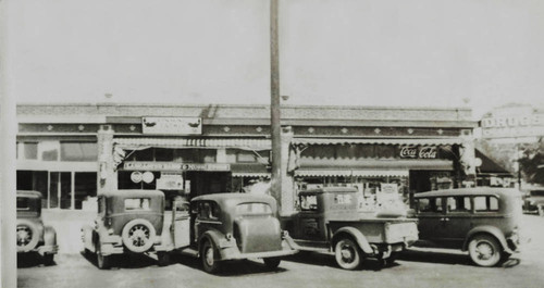 Corner Drug Store, Lancaster, California, 1936