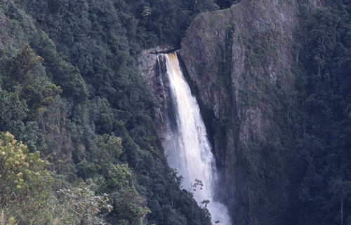 Salto de los Bordones waterfall, San Agustín, Colombia, 1975
