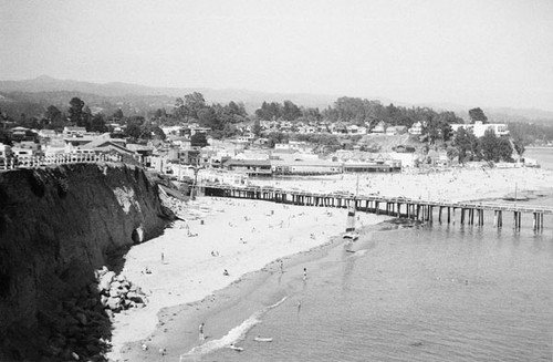 Capitola beach and Capitola wharf