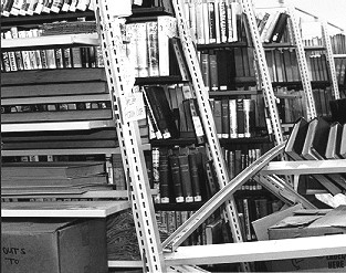 Bookshelves at the Aptos branch library