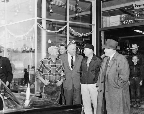 Governor Goodwin J. Knight with Soquel residents