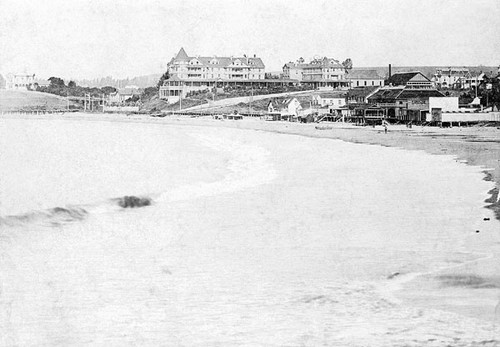 Panorama of the Santa Cruz city beach front