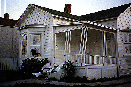 House with a damaged porch