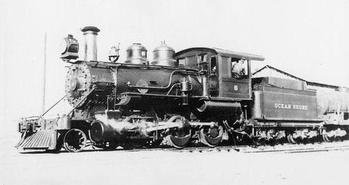 Ocean Shore Railroad's steam locomotive Number 6