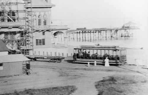 A Union Traction Company streetcar in the beach area