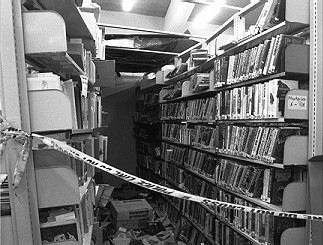 Earthquake damage at the Central Branch