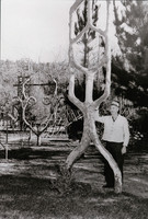 Axel Erlandson Next to Emblem Tree