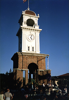 Gathering at the town clock