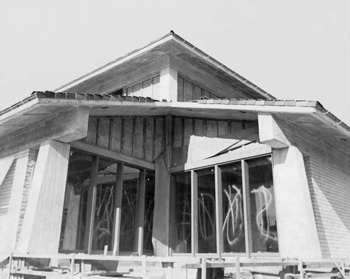 The Central Branch Library during construction