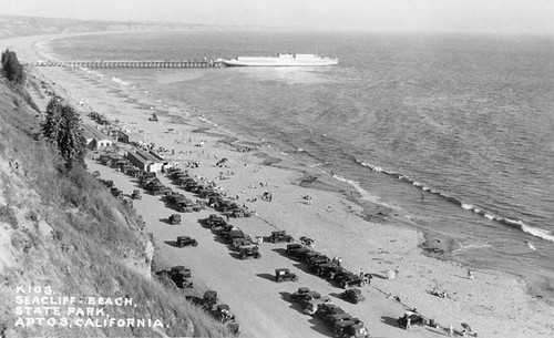 Seacliff Beach State Park with the cement ship