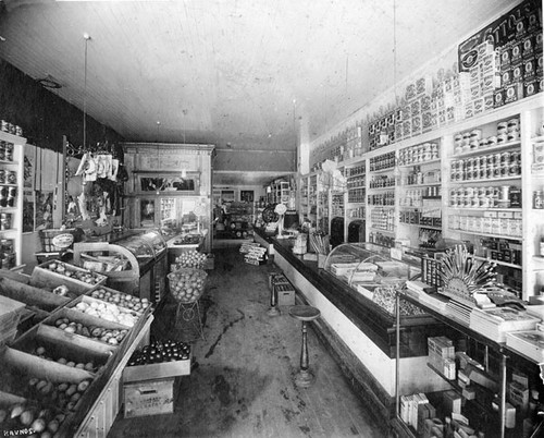 The interior of an unidentified grocery store