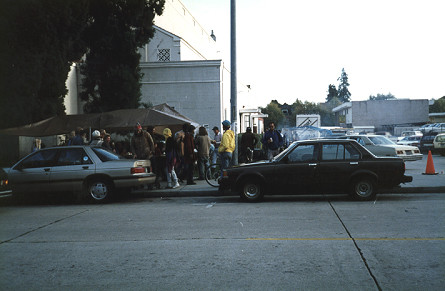 Civic Auditorium, acting as a temporary shelter