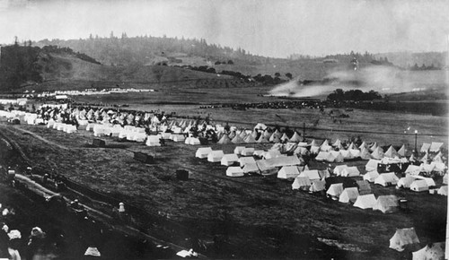 National Guard encampment in former circus grounds