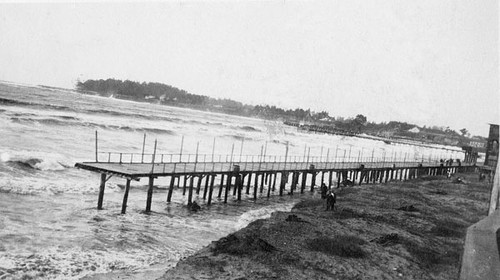 An old boardwalk along Santa Cruz city beach?