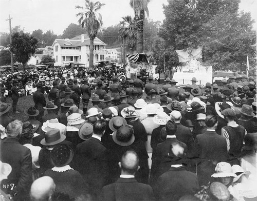 Gathering at Holy Cross Plaza (Mission Plaza)