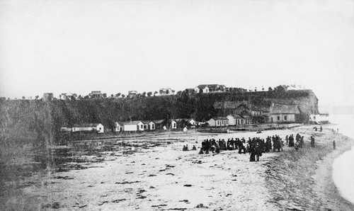 Capitola, with people on the beach