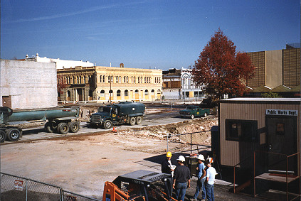 Public Works Department trailer near Pacific Avenue