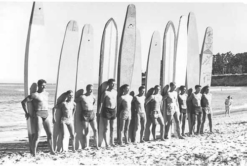 Santa Cruz Surfing Club on Cowell's Beach