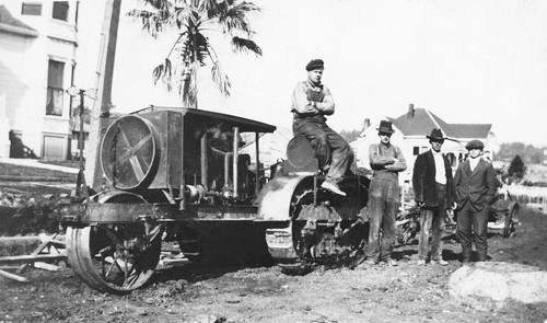 Granite Construction Crew Grading a Residential Street