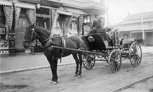 Charles Sanborn, driver of the Santa Cruz fire wagon