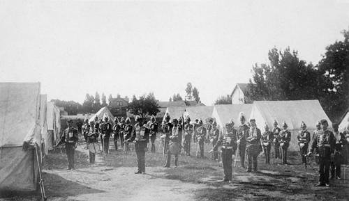 Military (?) band at Camp Boston (?)