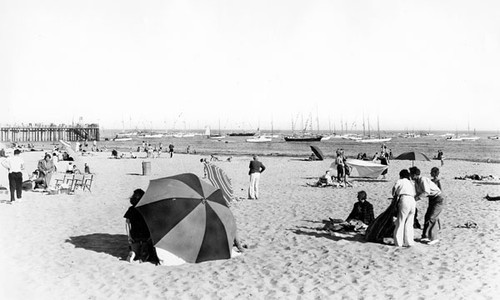 Sunbathers on the Santa Cruz City Beach