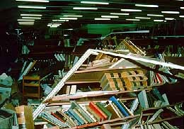 Central Library after the Loma Prieta earthquake