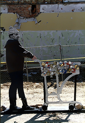 Public art in the demolition sites