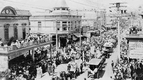 Admission Day parade on Pacific Avenue