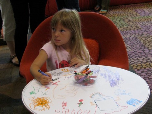 At the coloring table